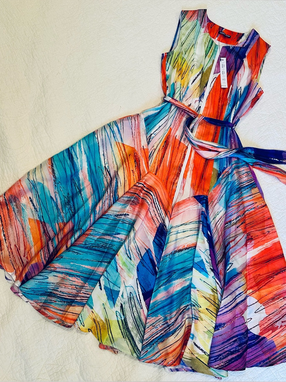 NWT Samuel Dong Rainbow dress
